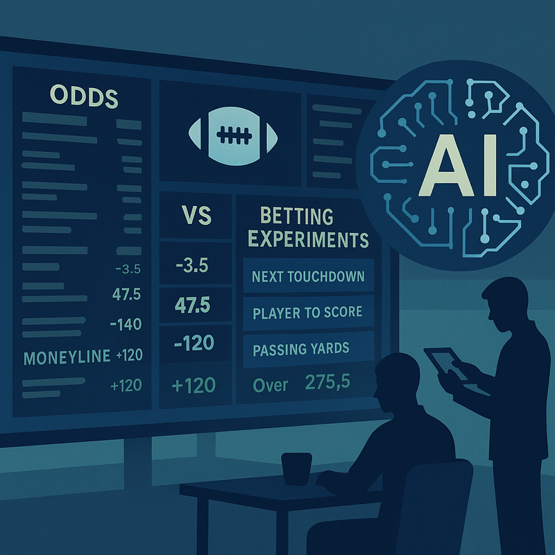 Sportsbook screens with AI-driven odds and betting experiments