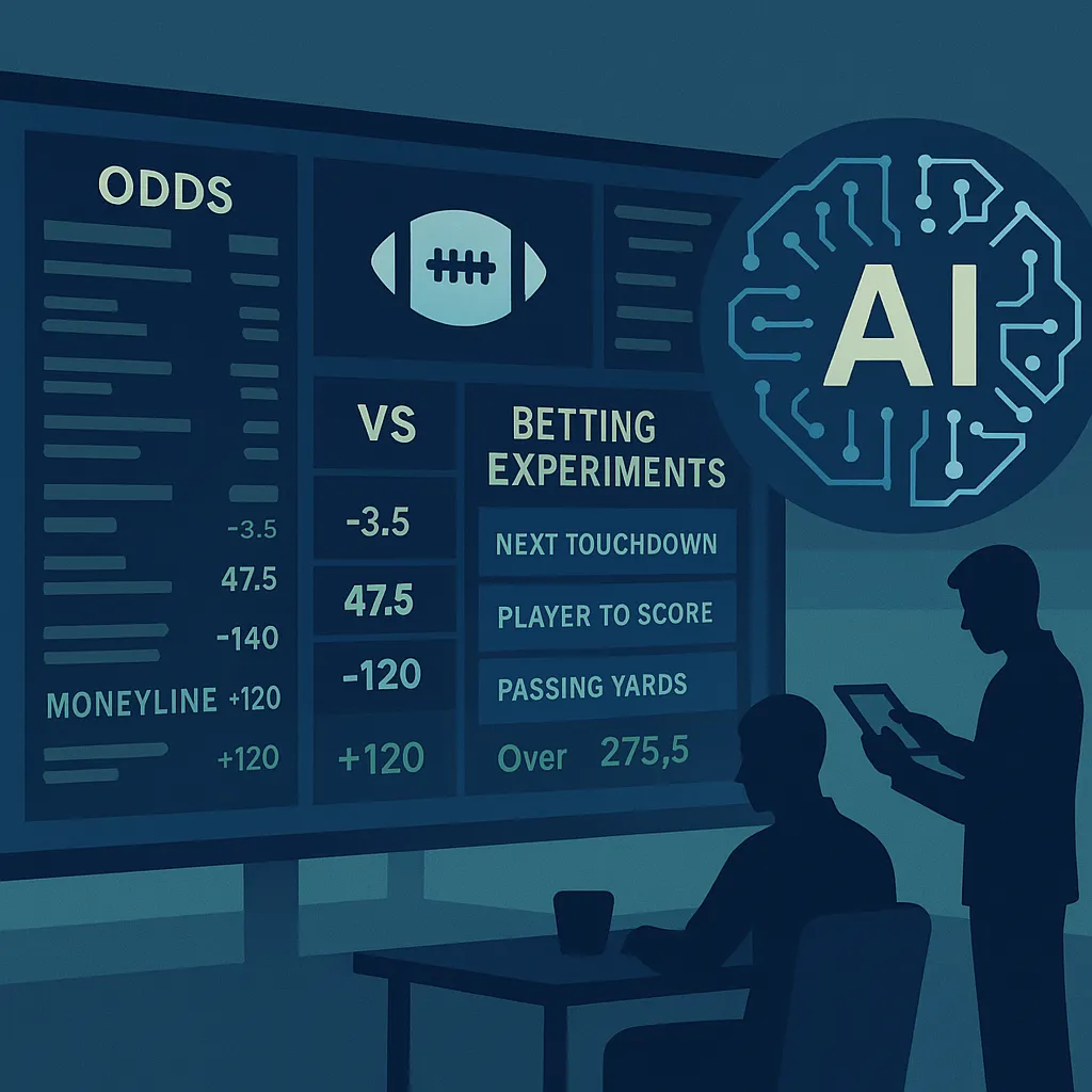 Sportsbook screens with AI-driven odds and betting experiments